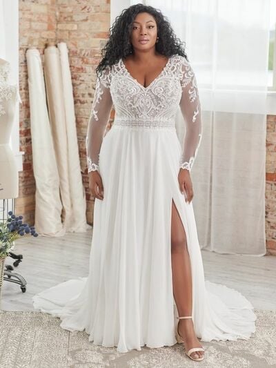 Plus Size A Line Lace Wedding Dress Bridal Gowns Wedding Gown