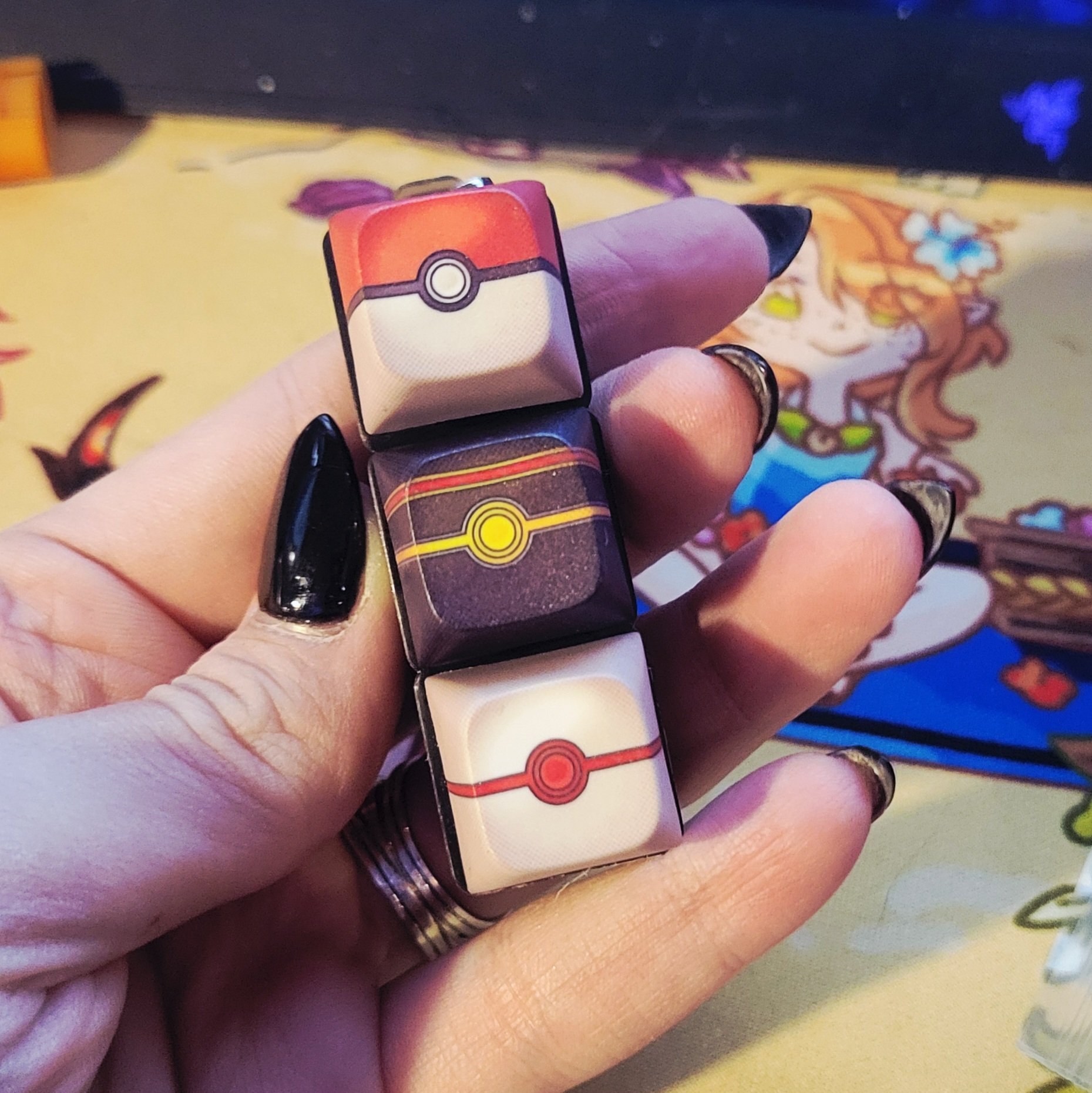 Pokeball Clicky Keychain