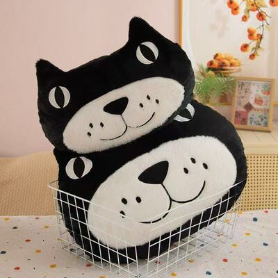 Cute Black Cat Plush Pillow Cushion