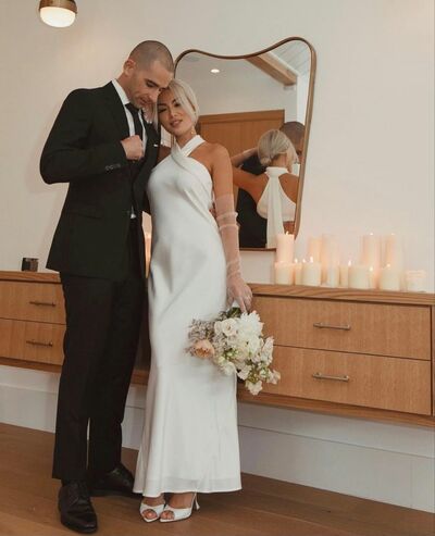 Simple Sheath Beach Behomia Wedding Dress Bridal Gowns Wedding Gown