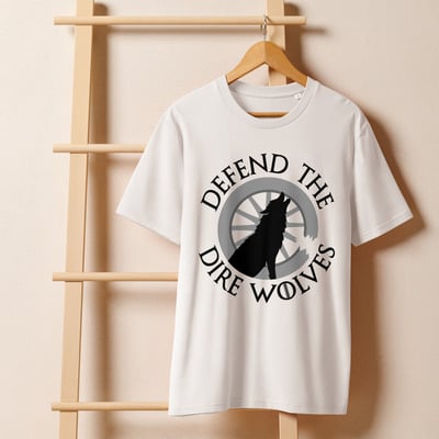Defend the dire wolves campaign eco t-shirt white - Thumbnail 2