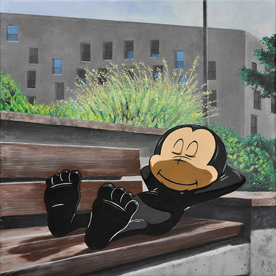 Painting by RX Strip “Serotonine”