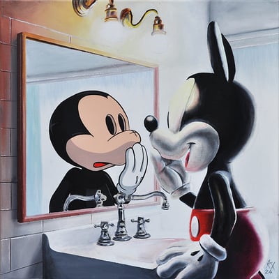 Painting by RX Strip “In front of the mirror”