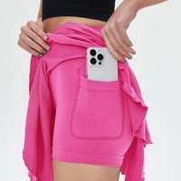 Women's Slim Fit Casual Skirt – Solid Color Short Skirt with Pocket | Soft Chemical Fiber Blend | Leisure Style | Sizes S–XL - Thumbnail 3