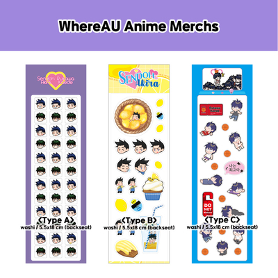 SLAM DUNK - Sendoh X Rukawa washi(masking) seals