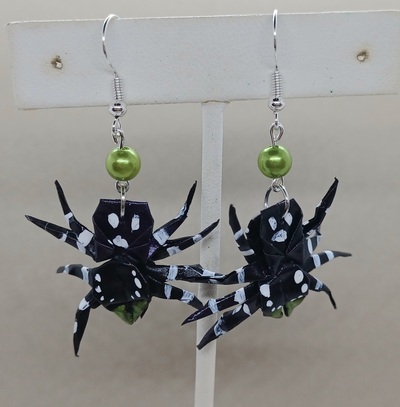 Origami Spider earrings: Bold Jumping