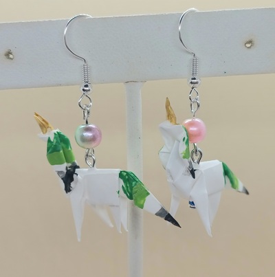Origami Unicorn earrings: Pride (WIP more to be added)