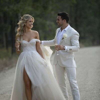 Sexy wedding dress, off the shoulder tulle wedding gown bridal dress - Thumbnail 2