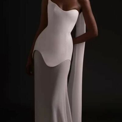Simple african girl wedding dress, sexy wedding gown bridal dress - Thumbnail 3