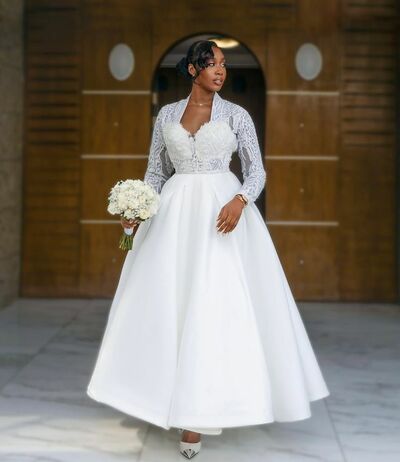 Ball Gown Wedding Dress, African Girl Wedding Dress Bridal Gown