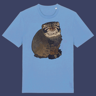 T-shirt: Pallas's cat BLUE