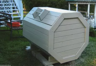 Plans: How to Build an Octagon Wood Garbage or Recycle Storage Box (Download)