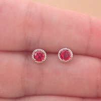 BOXED GIFT SET/Sterling Silver Ruby(Lab Created) Necklace & Earrings/Ruby Earrings/Ruby Necklace/July Birthstone/Ruby Jewellery - Thumbnail 7