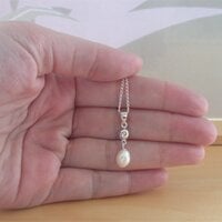 BOXED GIFT SET/Sterling Silver White Freshwater Pearl Necklace & Earrings/Pearl Earrings/Pearl Necklace/June Birthstone/Pearl Jewellery/Pearl Jewelry - Thumbnail 4