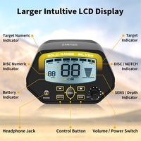 Professional Waterproof Metal Detector with LCD Display – USA Direct | 10" Coil, Advanced DSP Chip, Deep 10" Detection - Thumbnail 2