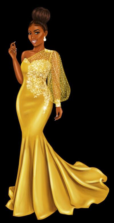 Yellow Sheath Prom Dresses for African Women One Shoulder Lace Birthday Party Dress Evening Formal Dress