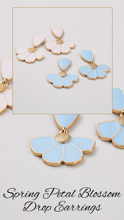 Spring Petal Blossom Drop Earrings - FINAL SALE