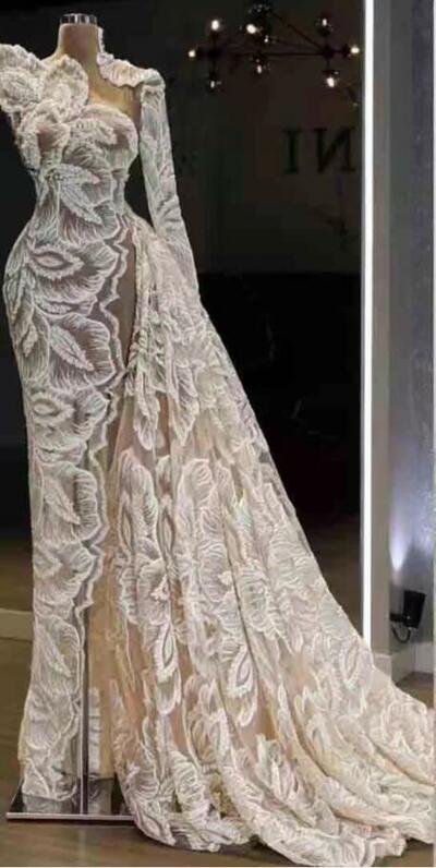 Sexy Mermaid Wedding Dress, Lace Wedding Dress Bridal Gown