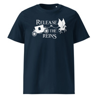 Release the Reins White Logo Organic Cotton Tshirt - Thumbnail 3