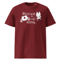 Release the Reins White Logo Organic Cotton Tshirt - Thumbnail 4