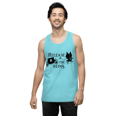 Release the reins cotton tank top black logo - Thumbnail 1