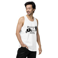 Release the Reins Cotton Tank Top Black Logo - Thumbnail 4