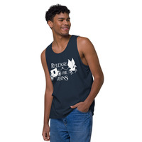 Release the Reins Cotton Tank Top White Logo - Thumbnail 6