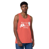 Release the Reins Cotton Tank Top White Logo - Thumbnail 12