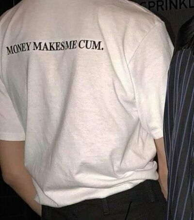 Free Shipping-"MONEY MAKES ME C U M" TEE
