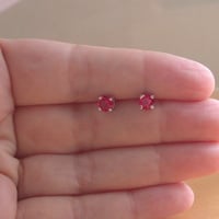 BOXED GIFT SET/Sterling Silver Ruby(Lab Created) Necklace & Earrings/Ruby Earrings/Ruby Necklace/July Birthstone/Ruby Jewellery - Thumbnail 7