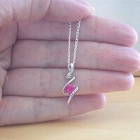 BOXED GIFT SET/Sterling Silver Ruby(Lab Created) Necklace & Earrings/Ruby Earrings/Ruby Necklace/July Birthstone/Ruby Jewellery - Thumbnail 3