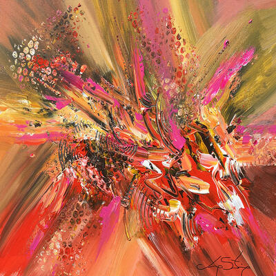 Radiant Burst Abstract Art Print