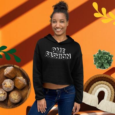PME Fashion large black arch Crop Hoodie