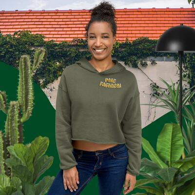 PME Fashion gold arch Crop Hoodie