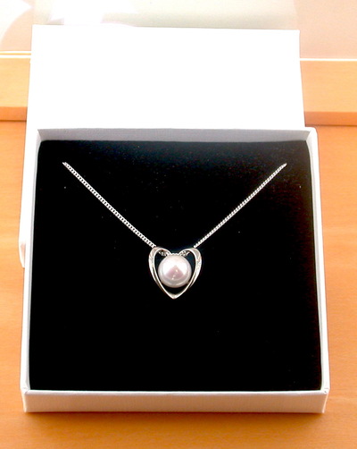 GIFT NECKLACE/Sterling Silver White Freshwater Pearl Necklace/Freshwater Pearl Necklace/Pearl Necklace/June Birthstone/Pearl Jewellery/Pearl J