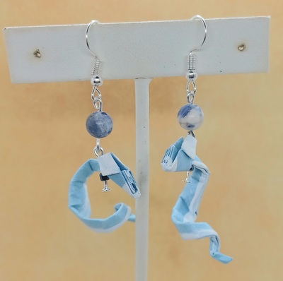 Origami earrings: Dratini/Dragonair