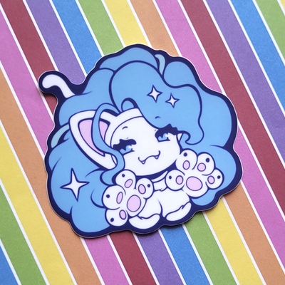 3 x 3 Cat girl MATTE Sticker