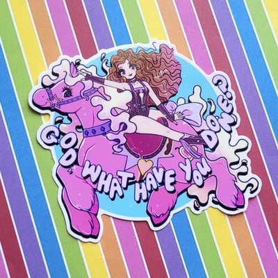 3 x 3 pink pony club glossy sticker - Thumbnail 1