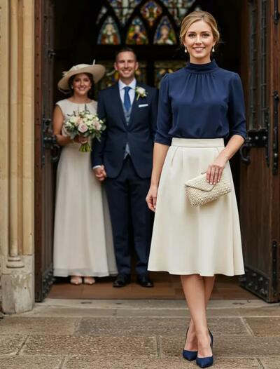 Two pIeces Tea-length Sequins Lace Mother of Bride/Groom Dress Evening Formal Gown