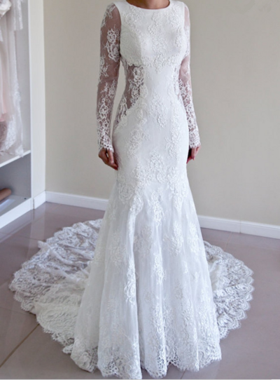 Backless Mermaid Wedding dress,wedding dress, cheap wedding dress,1137