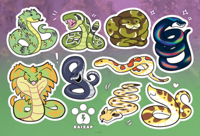 Snakes Sticker Sheet