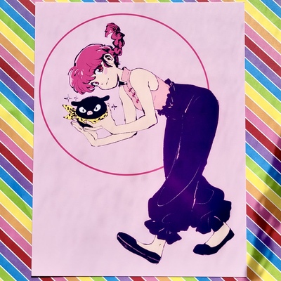 8.5 x 11 Hold’n a piggy print