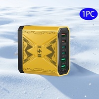 6-in-1 Fast Charging USB Charger Adapter β QC 3.0 Tech, 4 USB-A + 2 USB-C Ports - Thumbnail 2