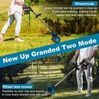 Cordless Lawn Mower with High-Power Copper Motor – Adjustable Steel Handle, 90° Pivoting Head - Thumbnail 1