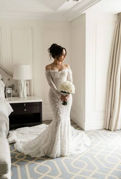 Sexy Mermaid Wedding Dress, Lace Wedding Dress Bridal Gown