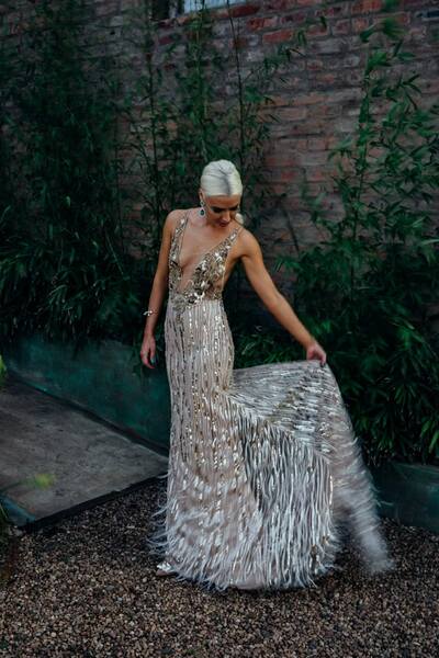 Luxury Wedding Dress, Sequins Lace Wedding Dress Bridal Gown