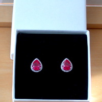 925 Ruby (Lab Created) Earrings/925 Silver Ruby Stud Earrings/Ruby Jewellery/Ruby Jewelry/Red Ruby Earrings/925Ruby Earrings/July Birthstone - Thumbnail 7