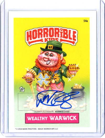 Horrorible Kids WARWICK DAVIS - CELEBRITY AUTO Card