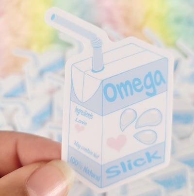 Omega Slick Sticker | Omegaverse | Fanfiction merch
