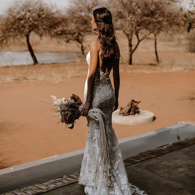 Sexy lace wedding dress, backless bridal dress bridal gown - Thumbnail 1